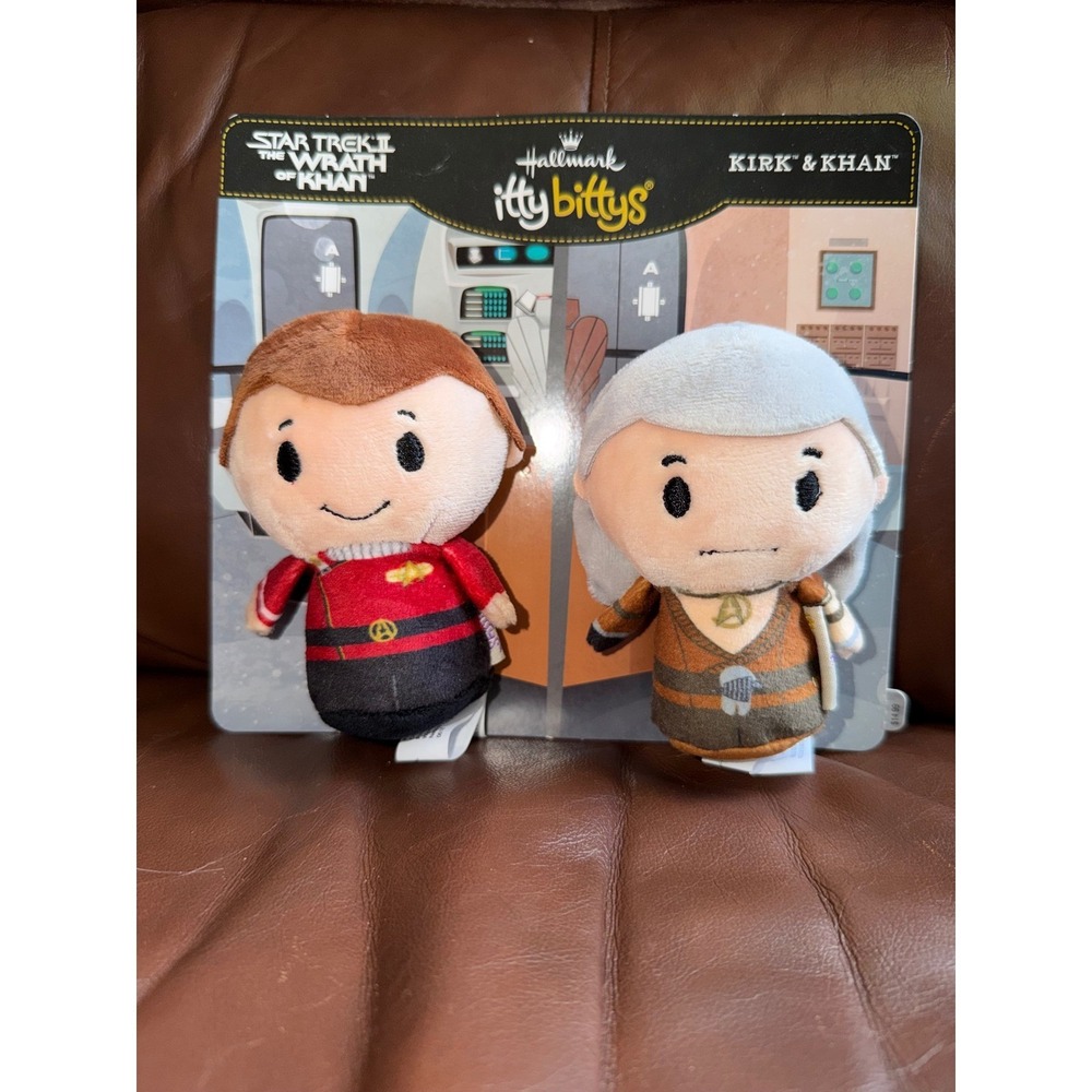 Hallmark Itty Bittys Star Trek II The Wrath of Khan Kirk & Khan Plush Set NWT